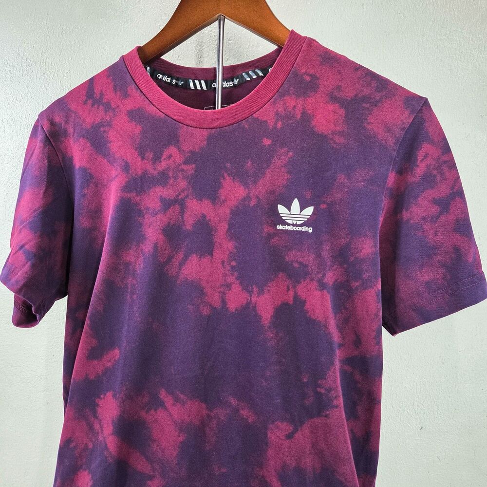 adidas Skateboarding Trefoil Logo Acid Wash Tie Dye Tee Shirt Sz S
